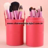 kit 19 pinceis sigma rosa
